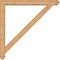 Ekena Millwork Traditional Arts and Crafts Smooth Bracket w/ Offset Brace, Western Red Cedar, 5 1/2"W x 44"D x 44"H BKT0604X44X44TRA03SWR - alternate 4